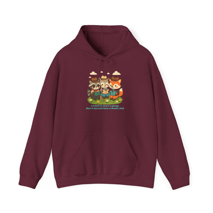 Cute Woodland Animal Camp Hoodie — “I Tried to Start a Gang but It Turned Into a Snack Club”