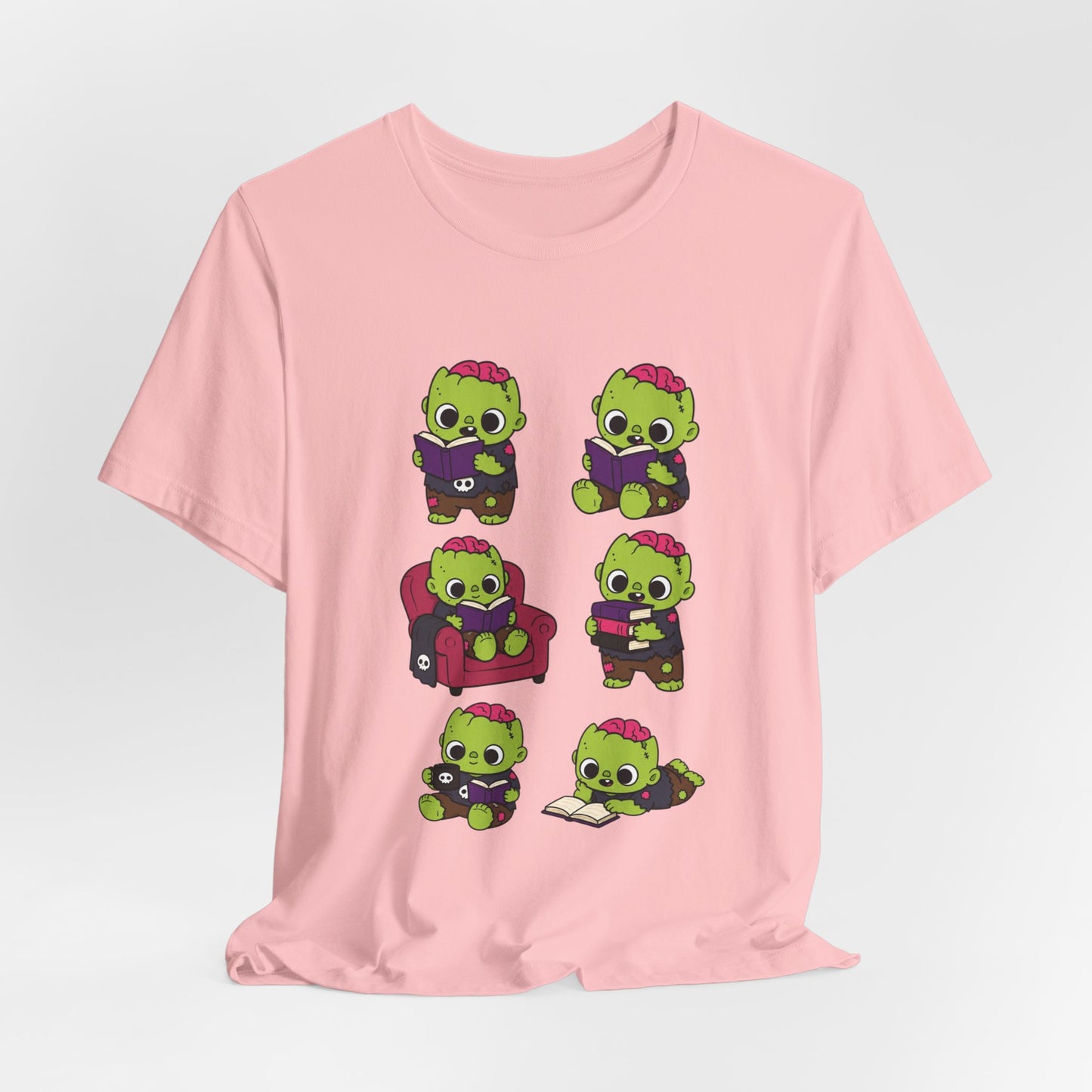 Cute Reading Zombie Tee — Cartoon Zombie Reading Books for book lovers