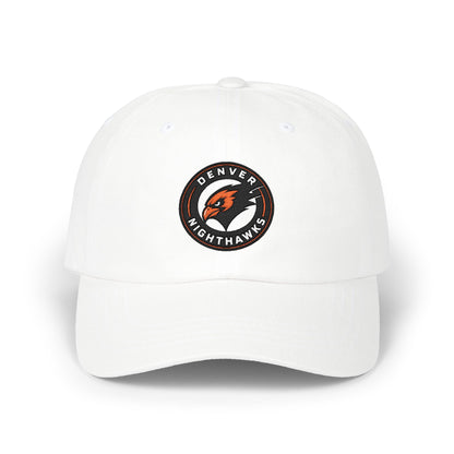 Denver Nighthawks Embroidered Dad Cap — Classic White Baseball Hat