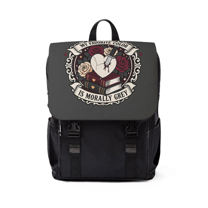 Backpack — “My Favorite Color Is Morally Grey” Gothic Book Lover Backpack