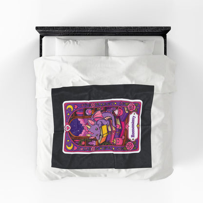 The Romantasy Book Dragon Bookish Tarot card Plush Blanket
