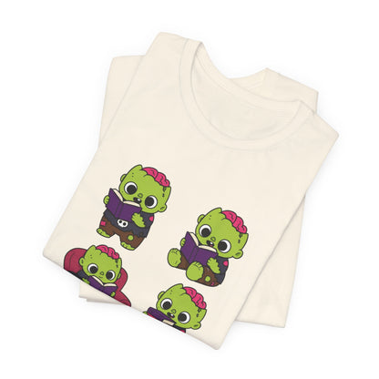 Cute Reading Zombie Tee — Cartoon Zombie Reading Books for book lovers