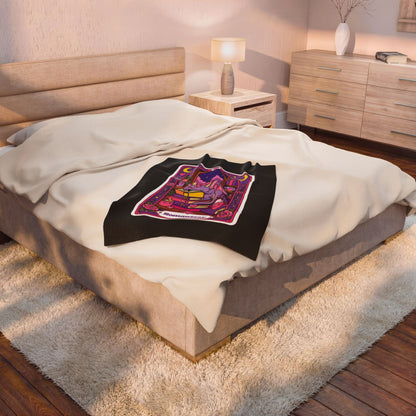 The Romantasy Book Dragon Bookish Tarot card Plush Blanket