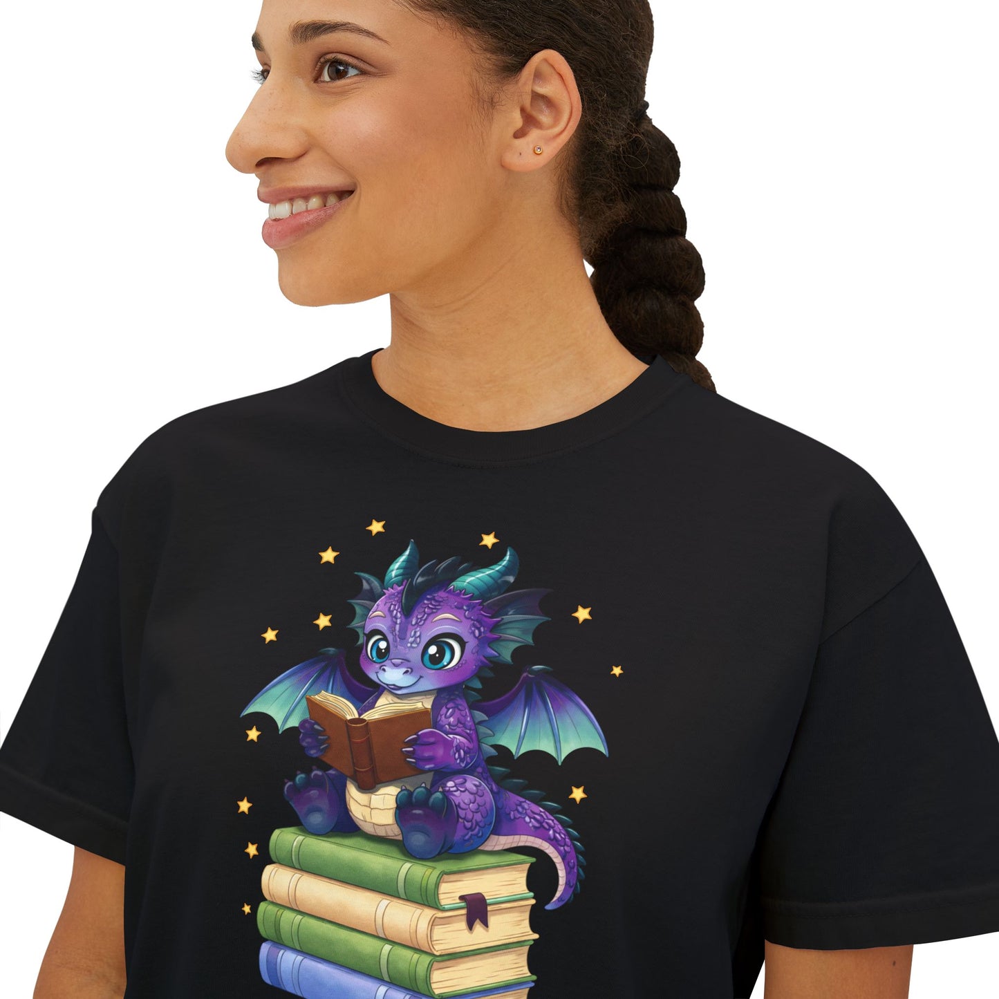 Baddie Book Dragon Boxy Tee No Refunds on Clothing No Refunds