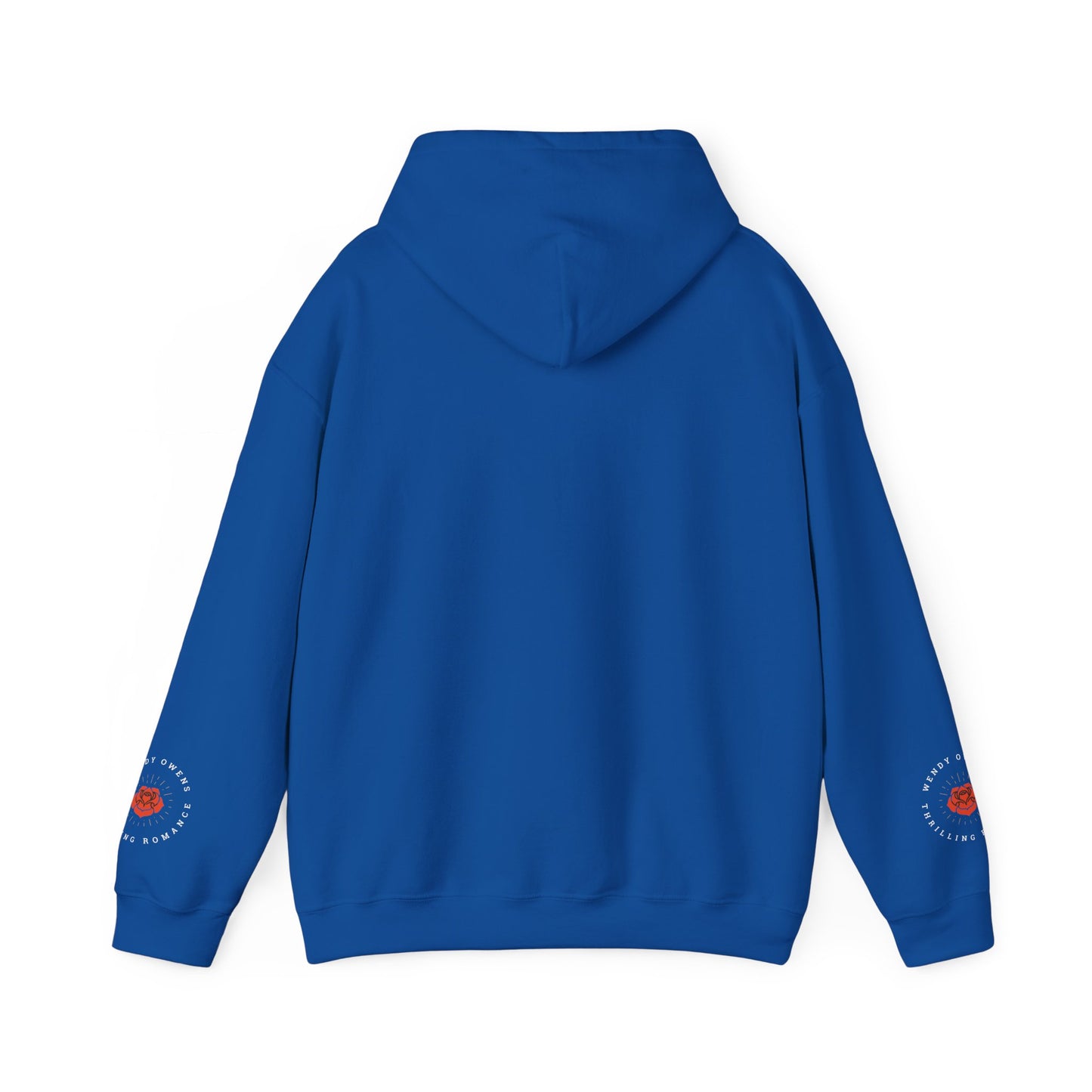 Wendy Owens Books Rose Emblem Hoodie — "Thrilling Romance" Graphic Pullover