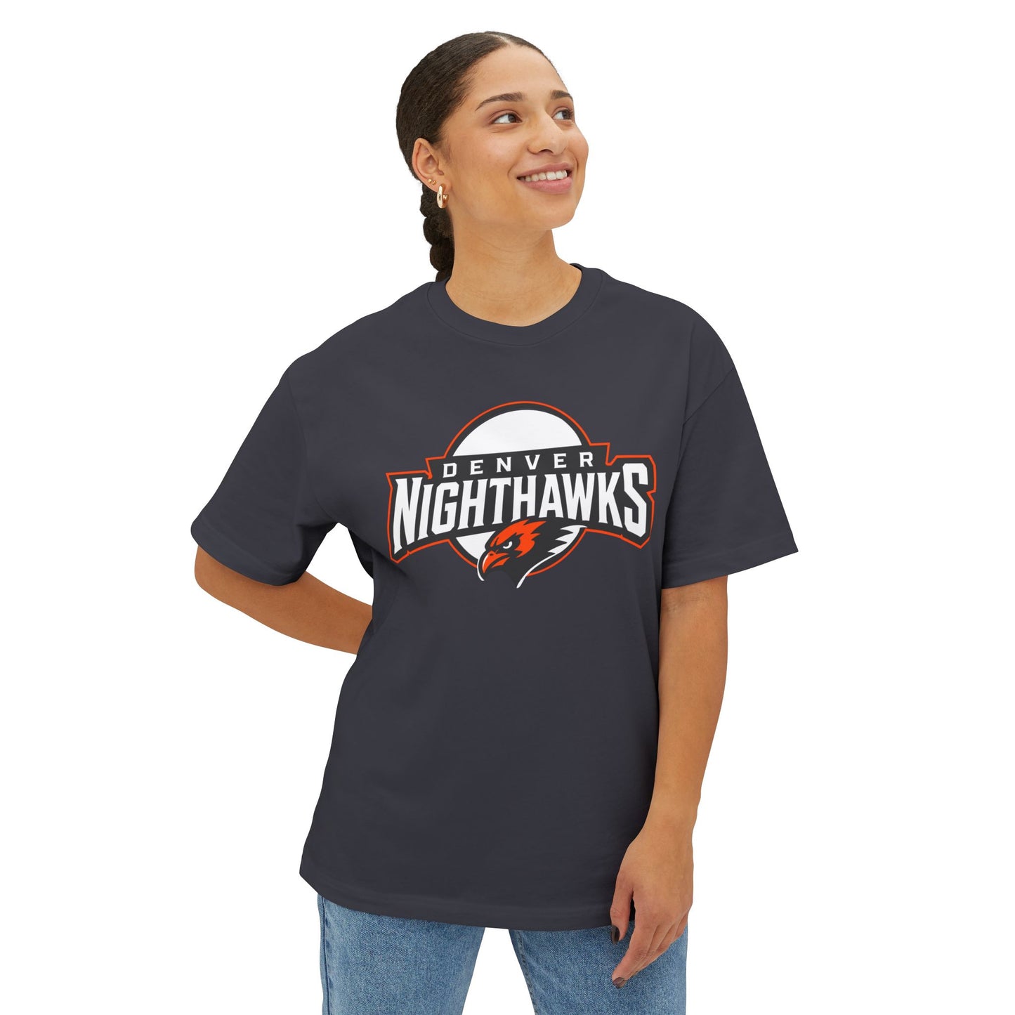 Denver Nighthawks Logo Tee — Oversized Boxy T-Shirt