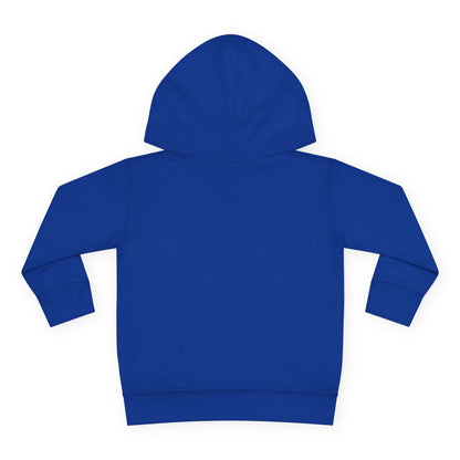Toddler Hoodie — Cute Blue Baby Dragon with Holly Christmas Design