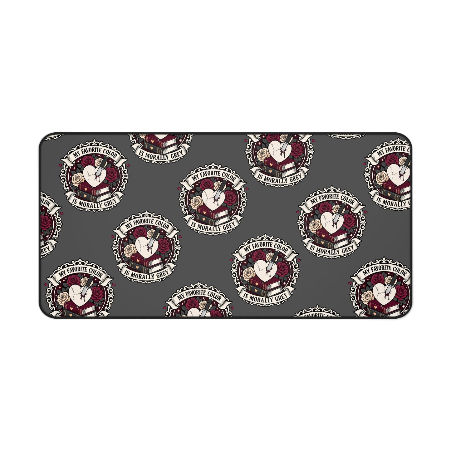 Morally Grey desk Mat