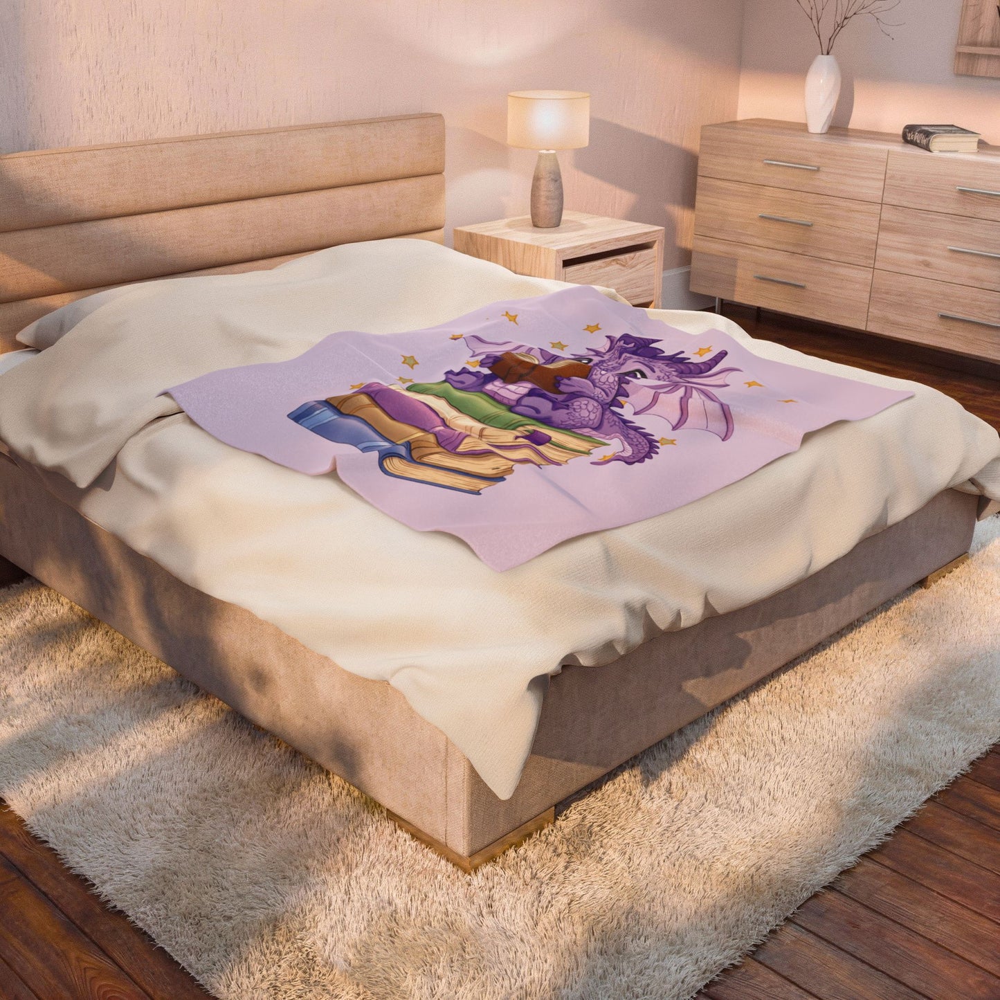 Plush Blanket of Book Dragon Fate