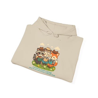 Cute Woodland Animal Camp Hoodie — “I Tried to Start a Gang but It Turned Into a Snack Club”