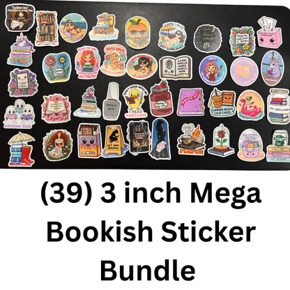 Bookish Vinyl Stickers – 3 Inch Waterproof Decals for Readers, Romantasy Fans, and Book Lovers | Bundle & Individual Options