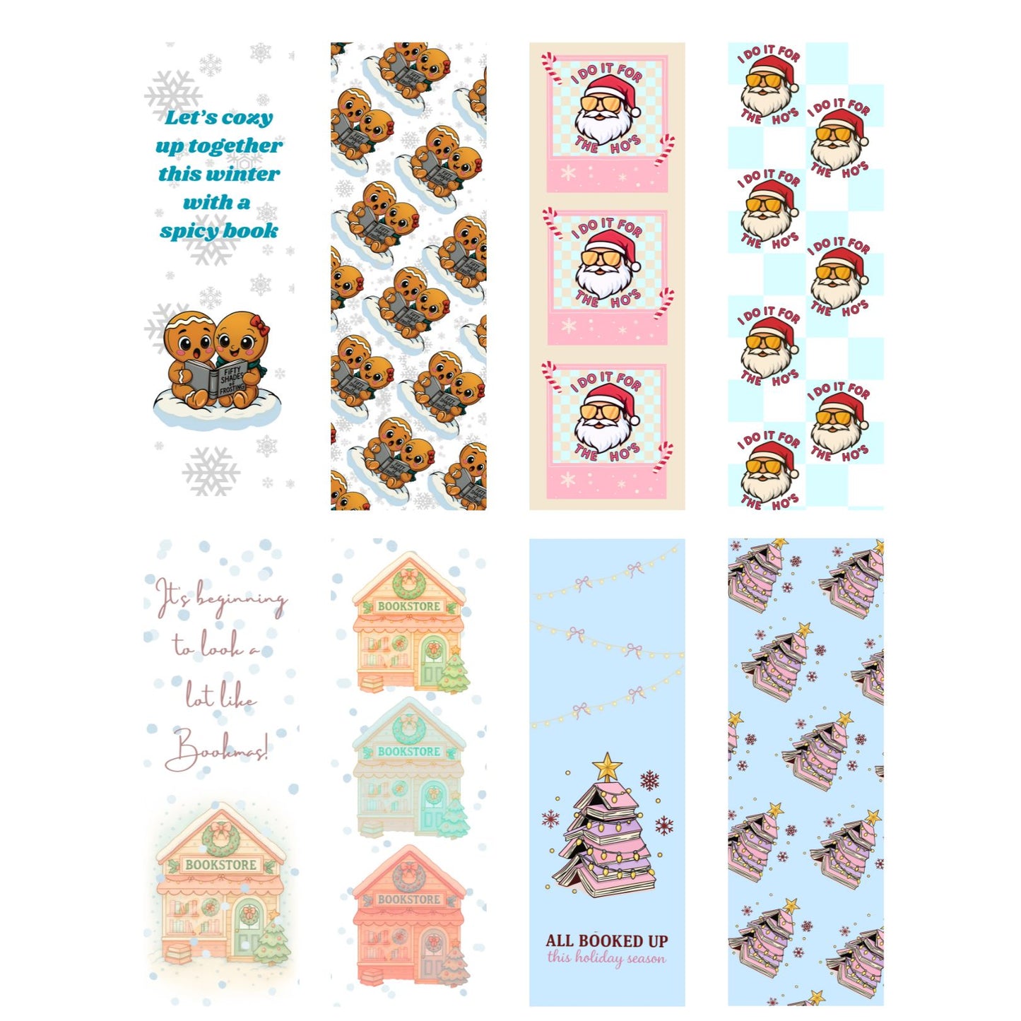 Laminated Holiday Bookmarks - Set of 4 designed by best selling author, Wendy Owens