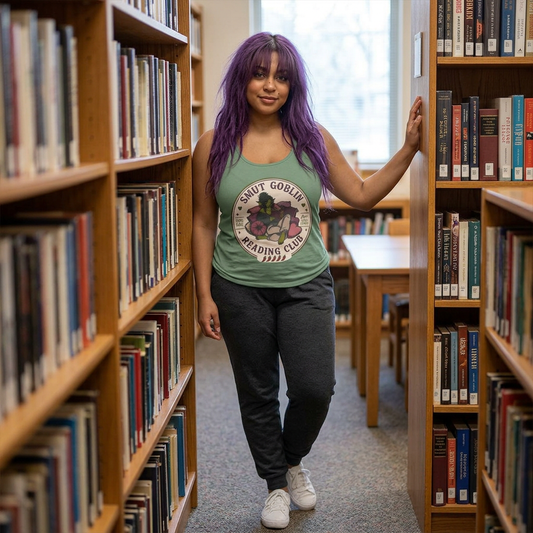 Smut Goblin Reading Club Tank Top – Cute Nerdy Graphic Booklover Tee