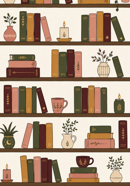 Bookish Journal for readers and writers A5 100 page lined journals featuring original art by Wendy Owens