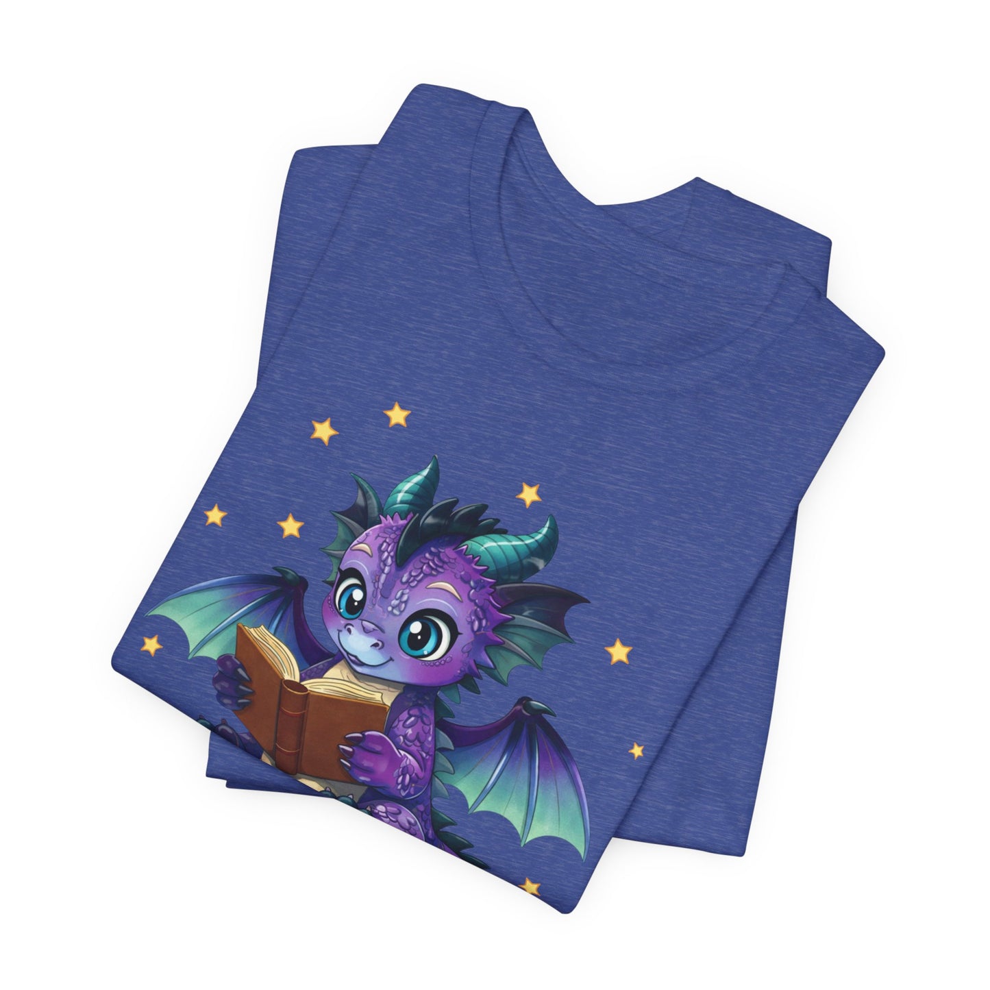 Baddie Book Dragon Sitting on Books Graphic Tee