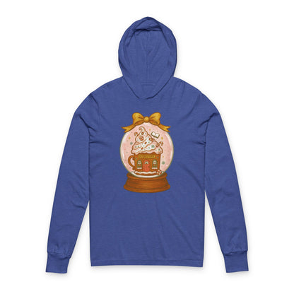 Snow Globe Bookstore  Long Sleeve Hooded Shirt