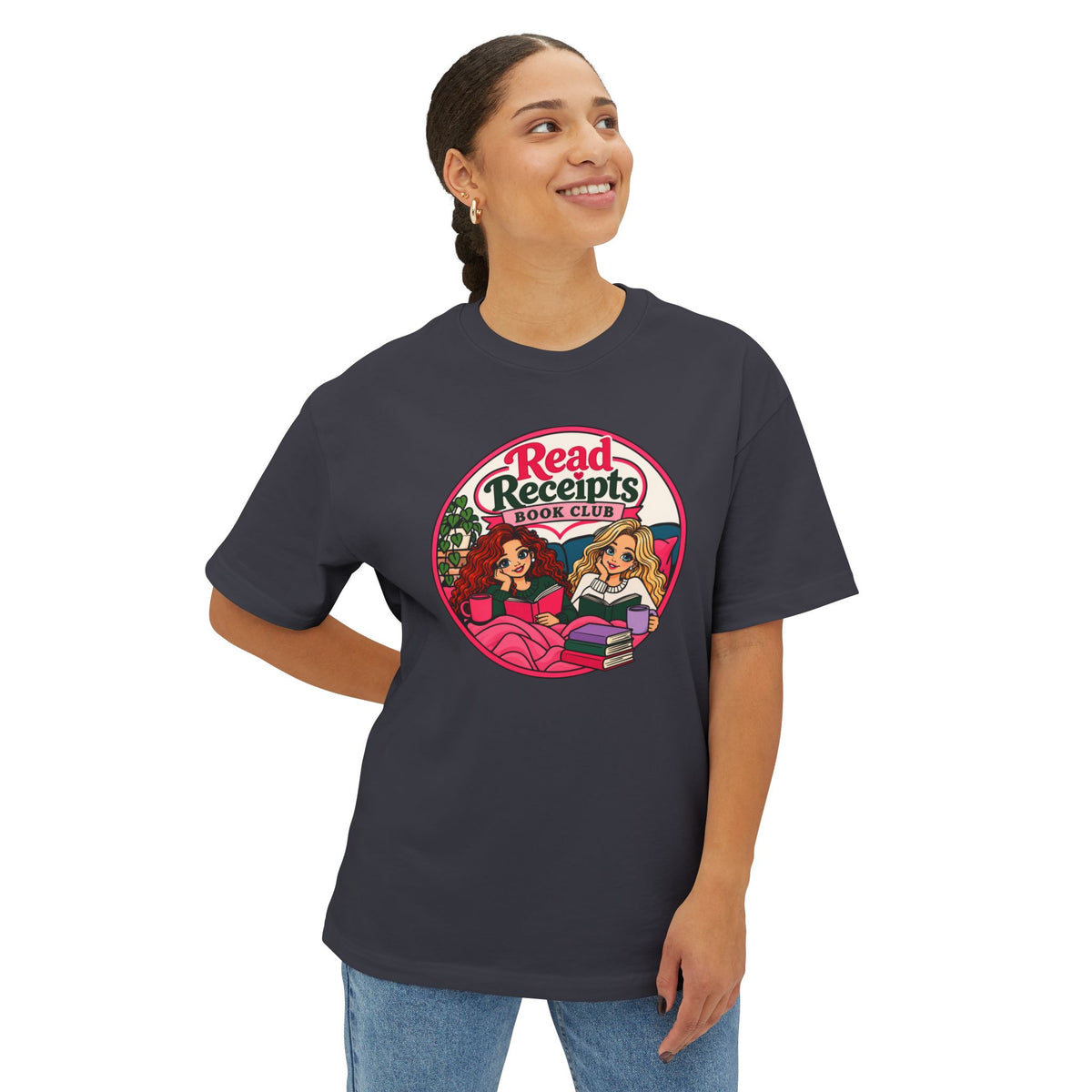 Read Receipts Book Club Tee — Cozy Booklover Graphic Shirt