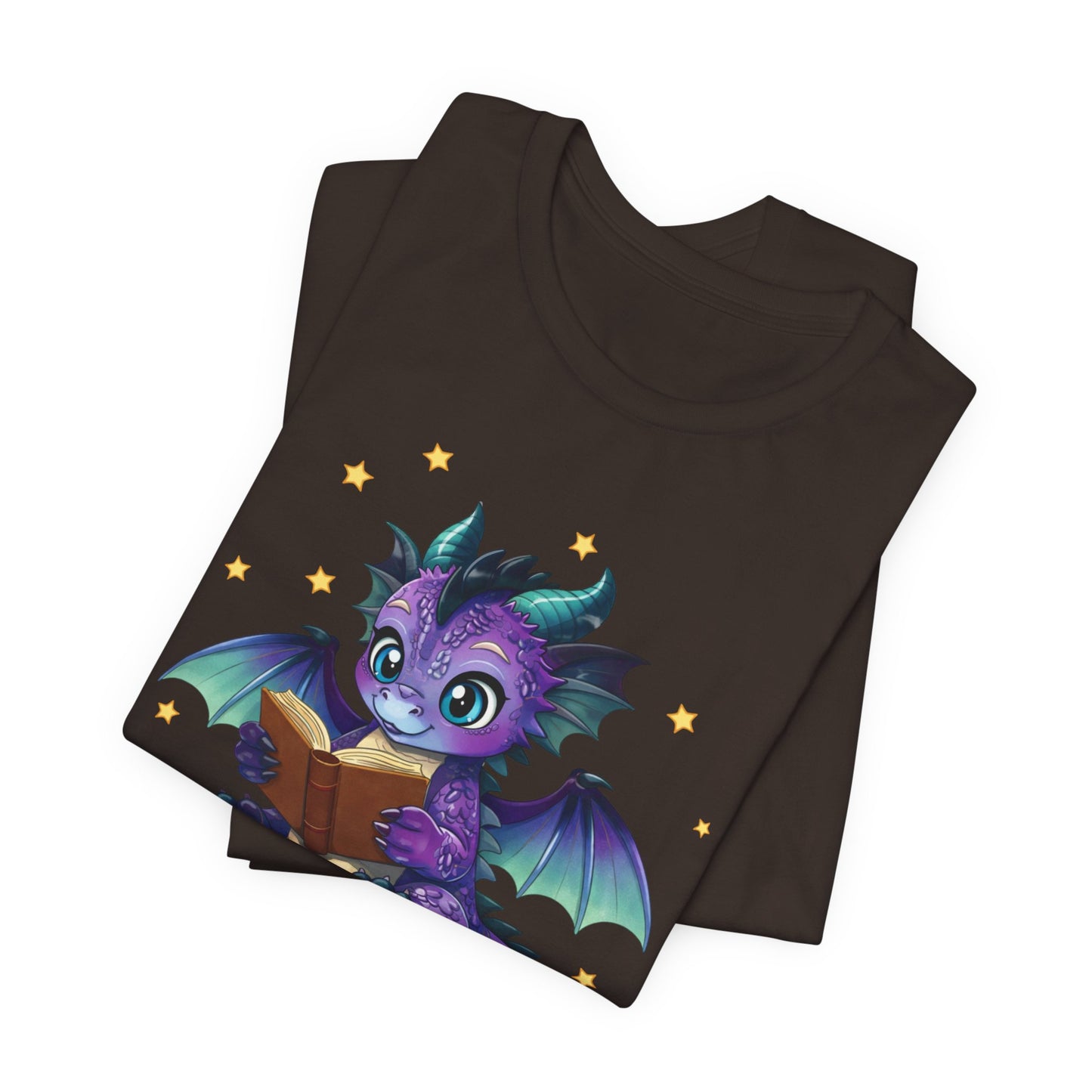 Baddie Book Dragon Sitting on Books Graphic Tee