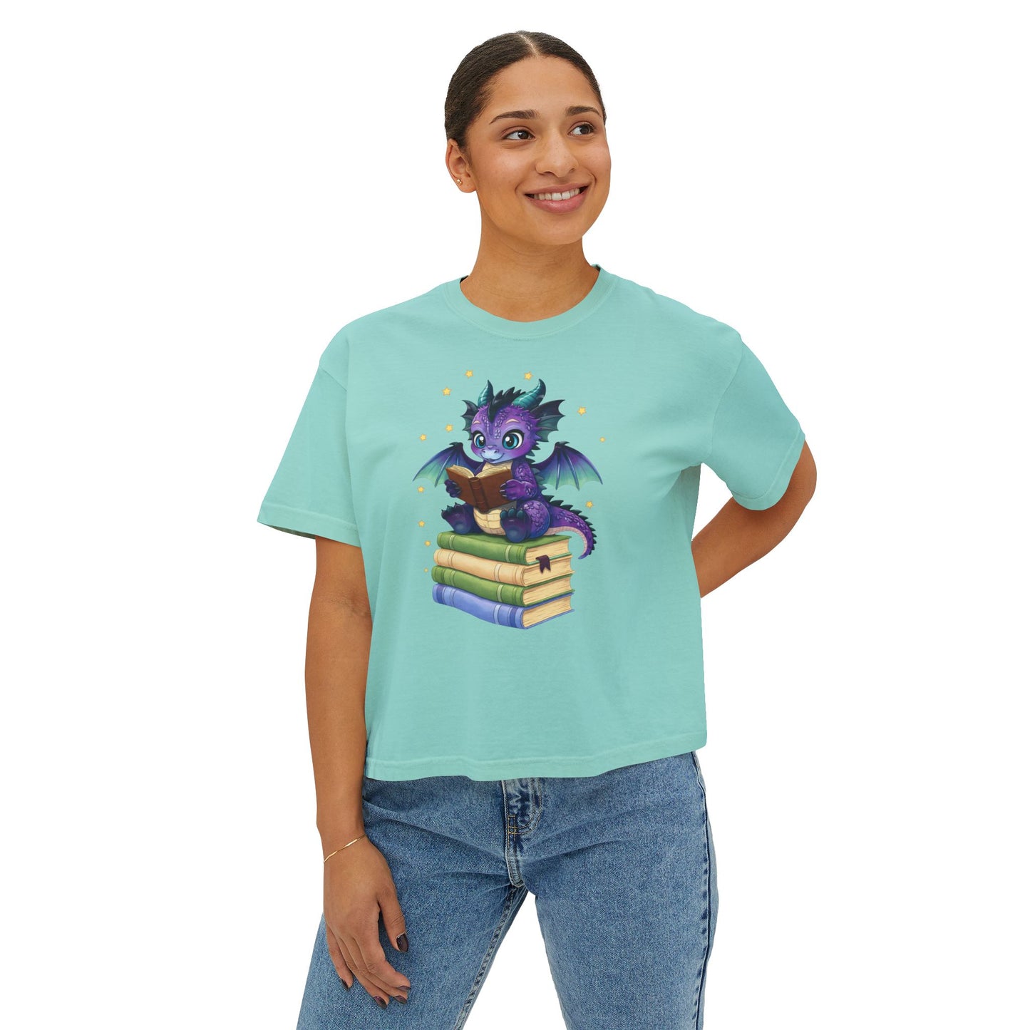Baddie Book Dragon Boxy Tee No Refunds on Clothing No Refunds