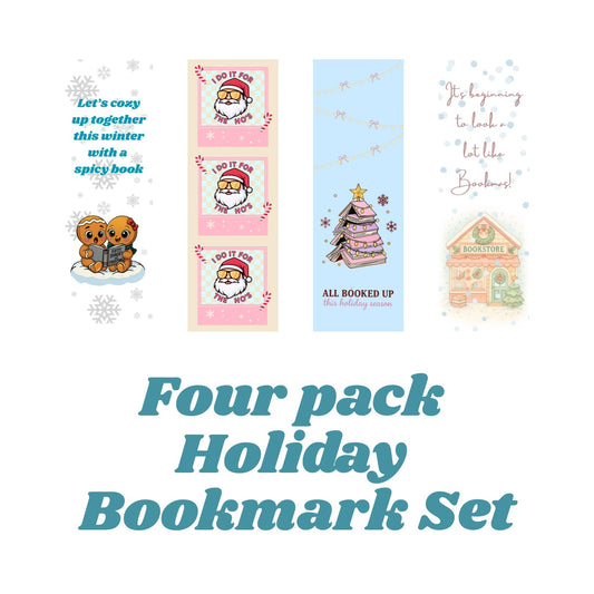 Laminated Holiday Bookmarks - Set of 4 designed by best selling author, Wendy Owens