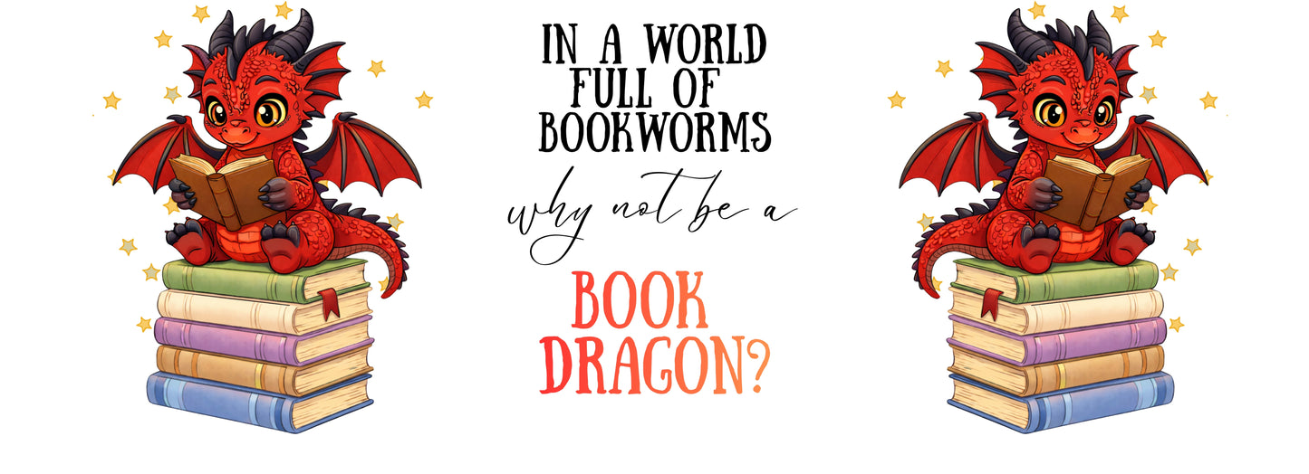 Book Dragon 12oz Stainless Steel Tumbler