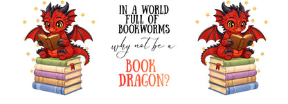 Book Dragon 12oz Stainless Steel Tumbler