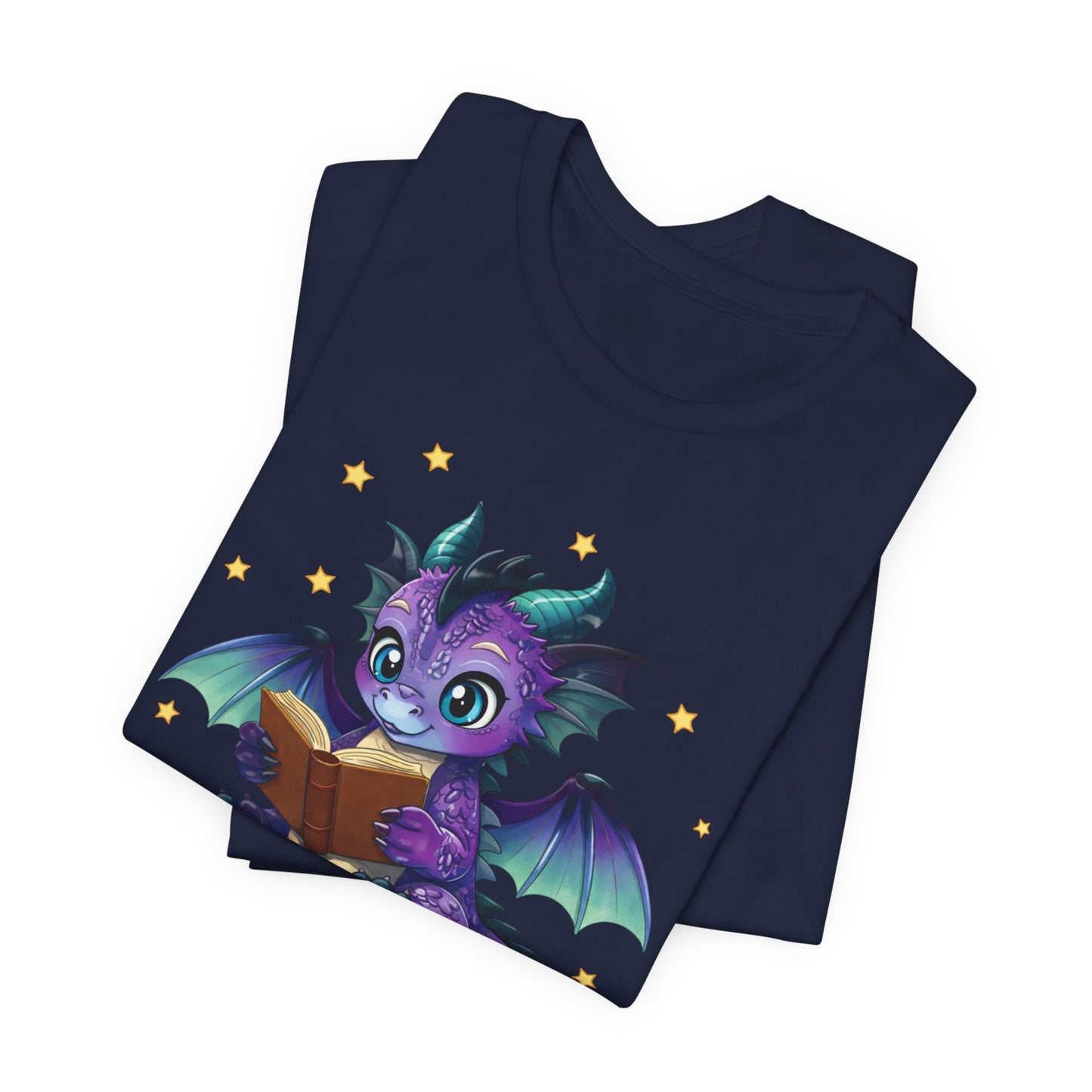 Baddie Book Dragon Sitting on Books Graphic Tee
