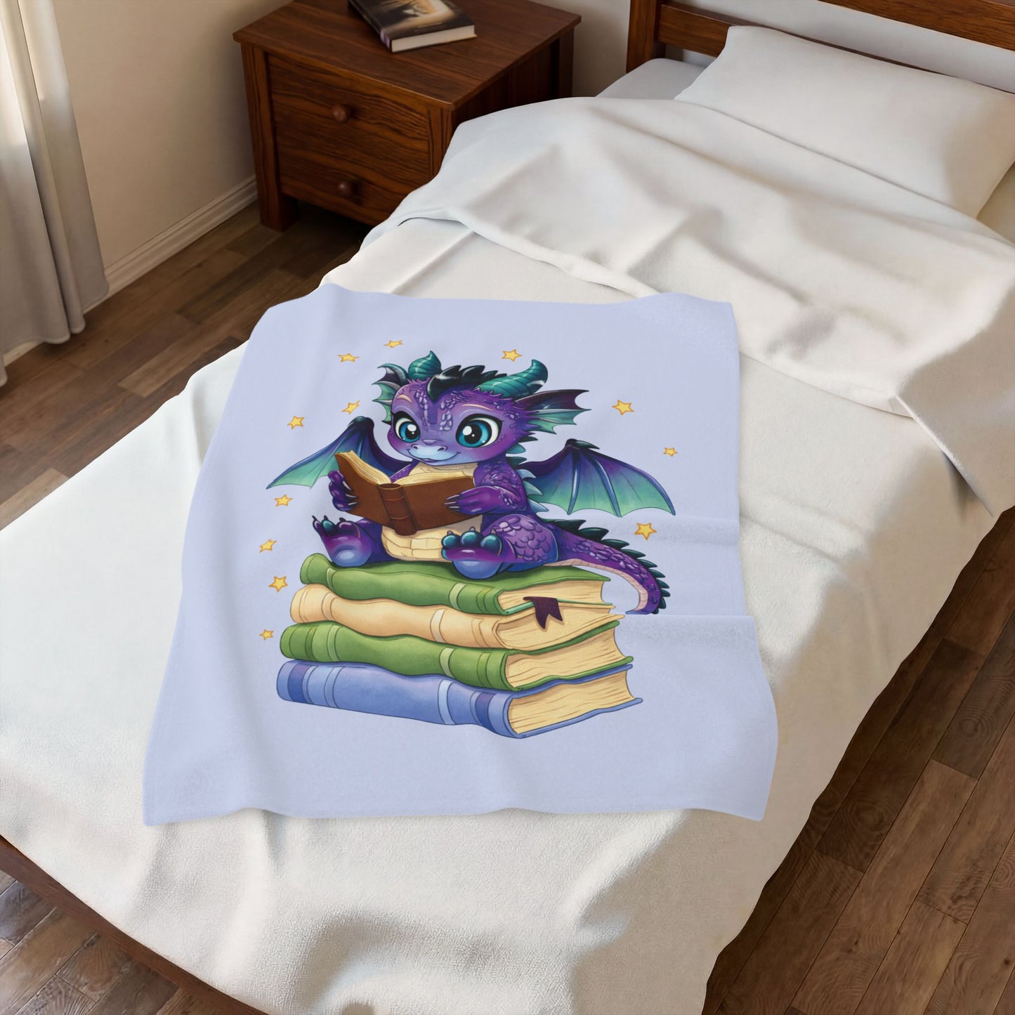 Plush Blanket of Book Dragon Baddie