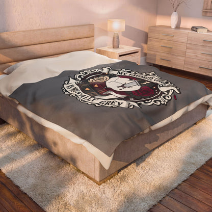 Velveteen Plush Blanket Morally Grey Blanket