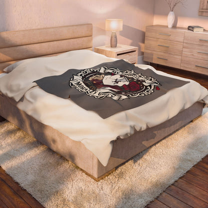 Velveteen Plush Blanket Morally Grey Blanket