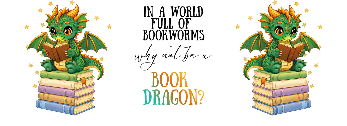 Book Dragon 12oz Stainless Steel Tumbler