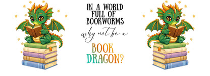 Book Dragon 12oz Stainless Steel Tumbler