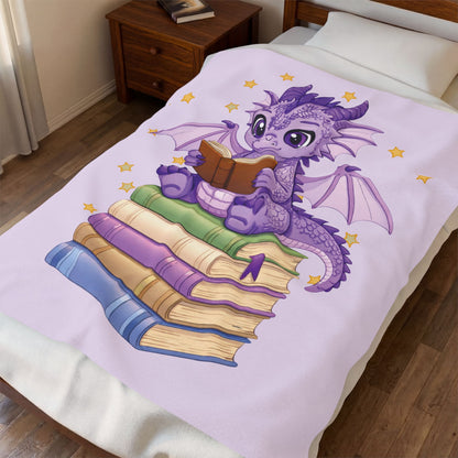 Plush Blanket of Book Dragon Fate
