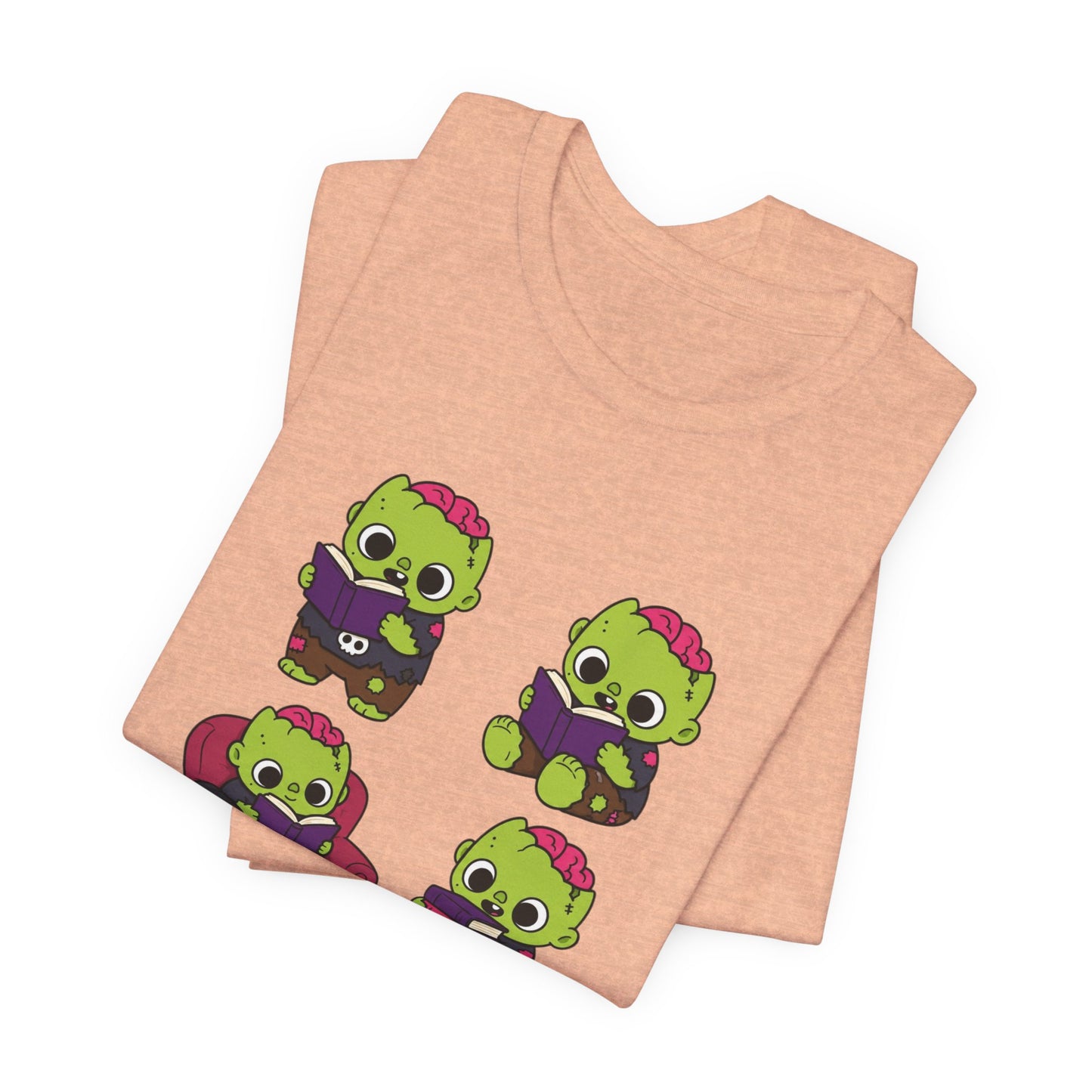 Cute Reading Zombie Tee — Cartoon Zombie Reading Books for book lovers