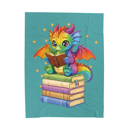Plush Blanket of Book Dragon Jellybean