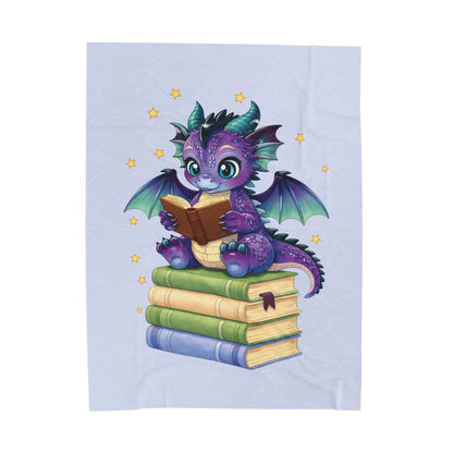 Plush Blanket of Book Dragon Baddie