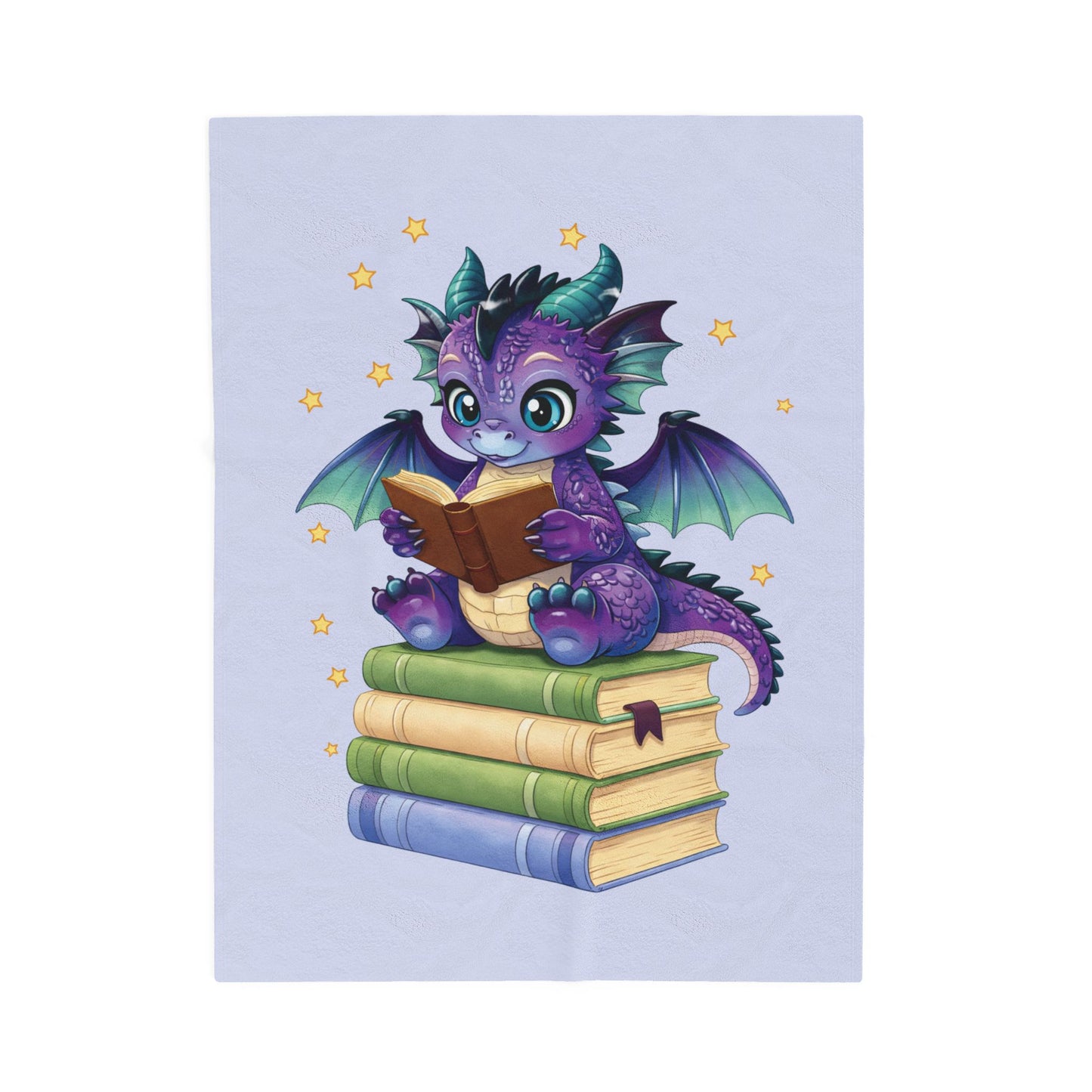Plush Blanket of Book Dragon Baddie
