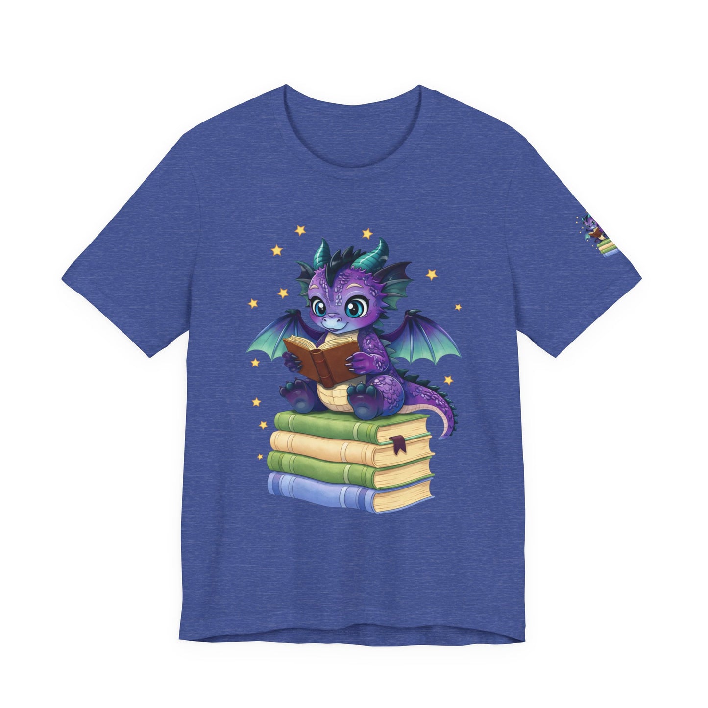 Baddie Book Dragon Sitting on Books Graphic Tee