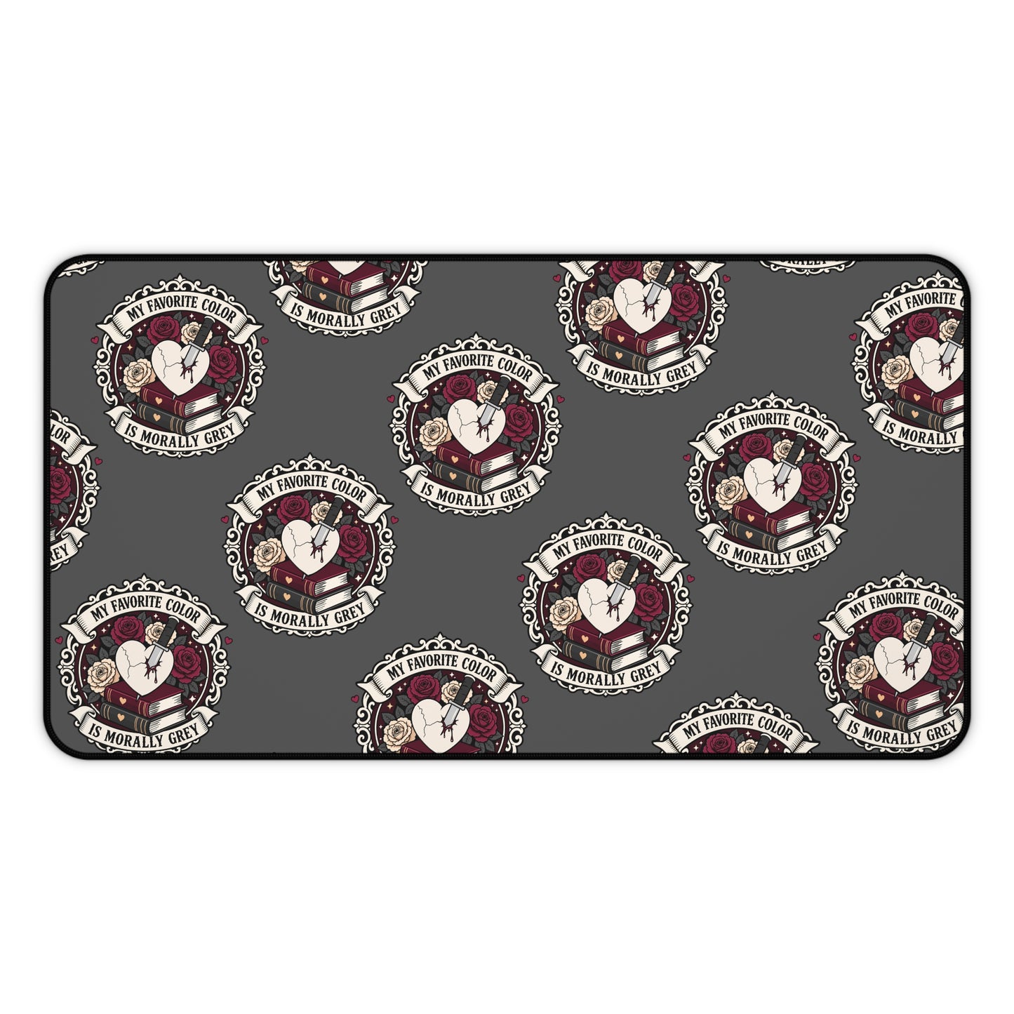 Morally Grey desk Mat