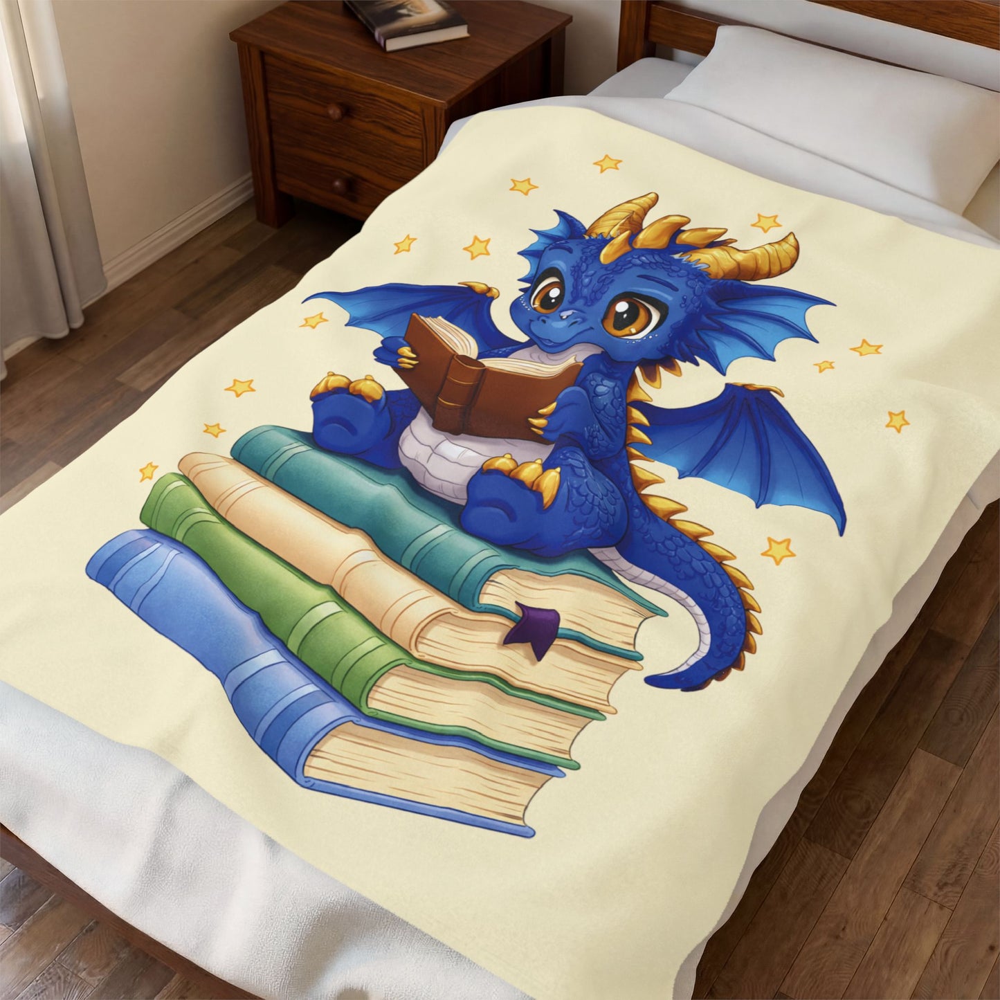 Plush Blanket of Book Dragon Bolt  (no returns)