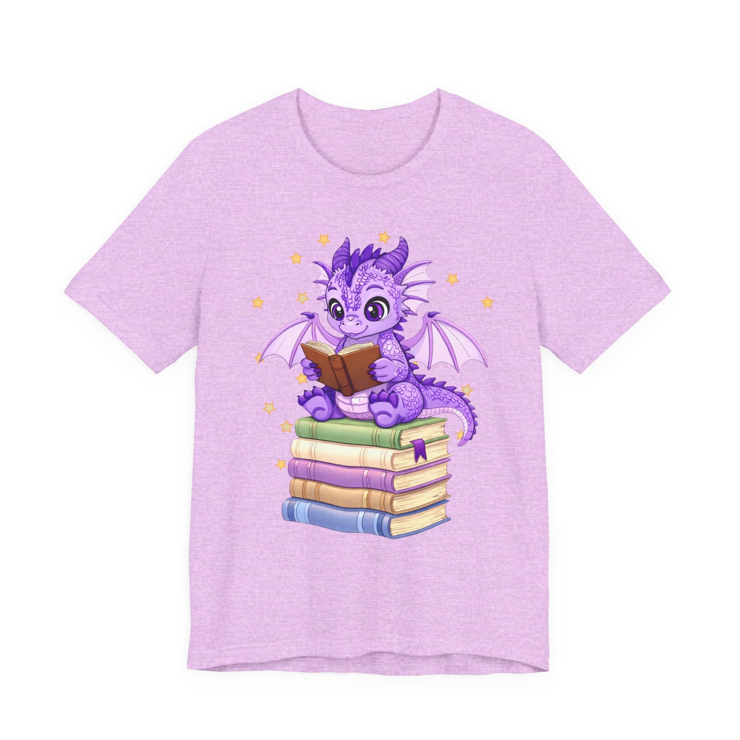 Fate Book Dragon Sitting on Books Graphic Tee