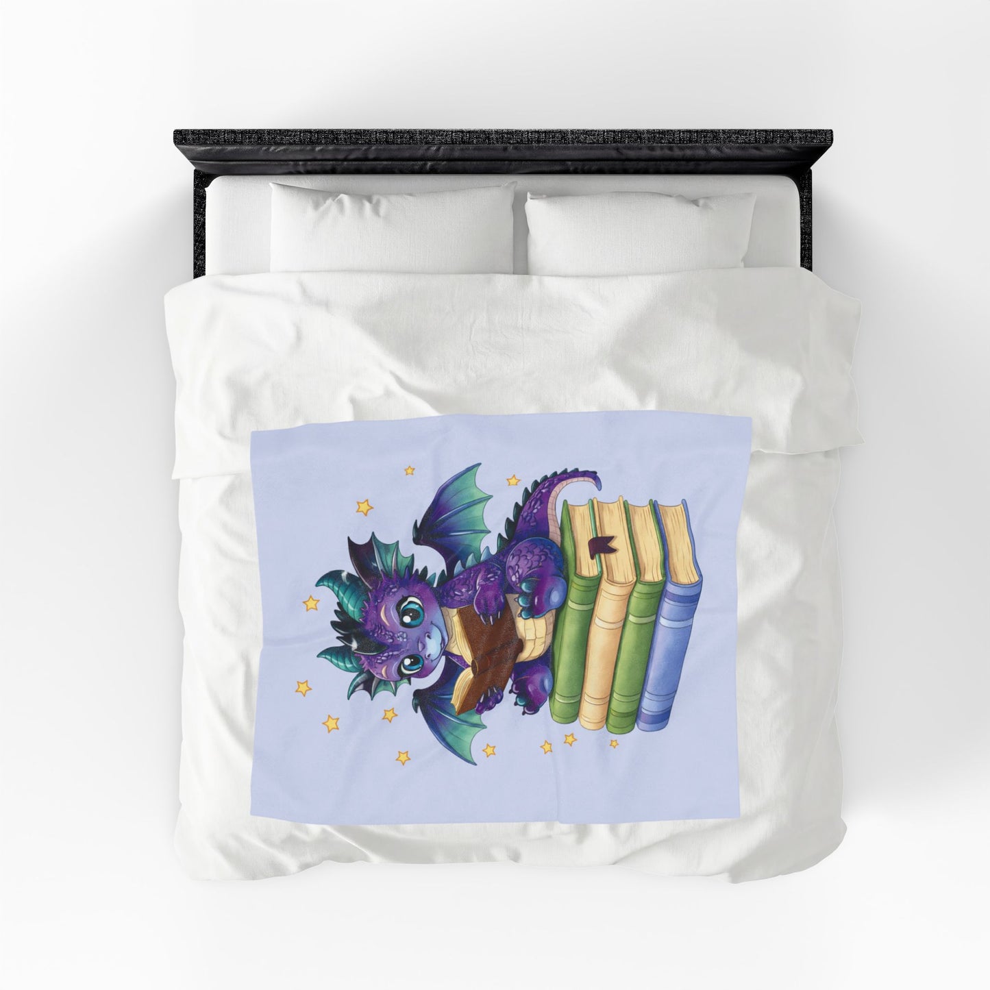 Plush Blanket of Book Dragon Baddie
