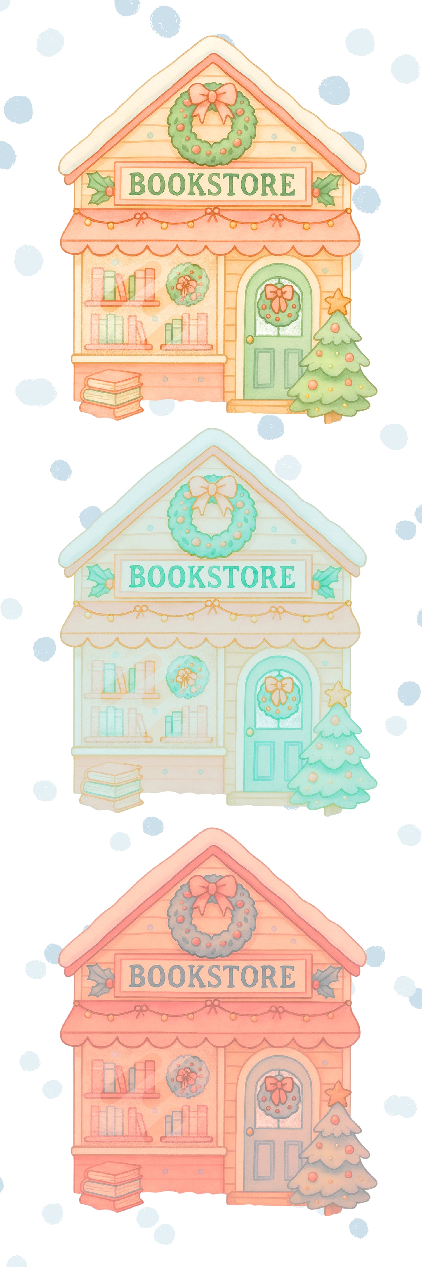 Laminated Holiday Bookmarks - Set of 4 designed by best selling author, Wendy Owens