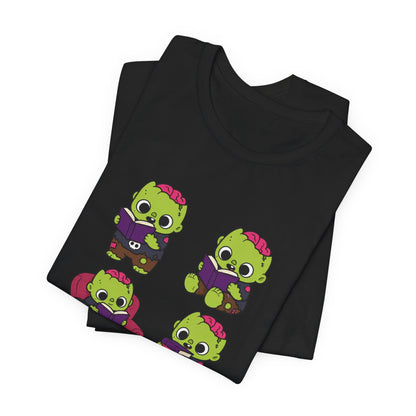 Cute Reading Zombie Tee — Cartoon Zombie Reading Books for book lovers