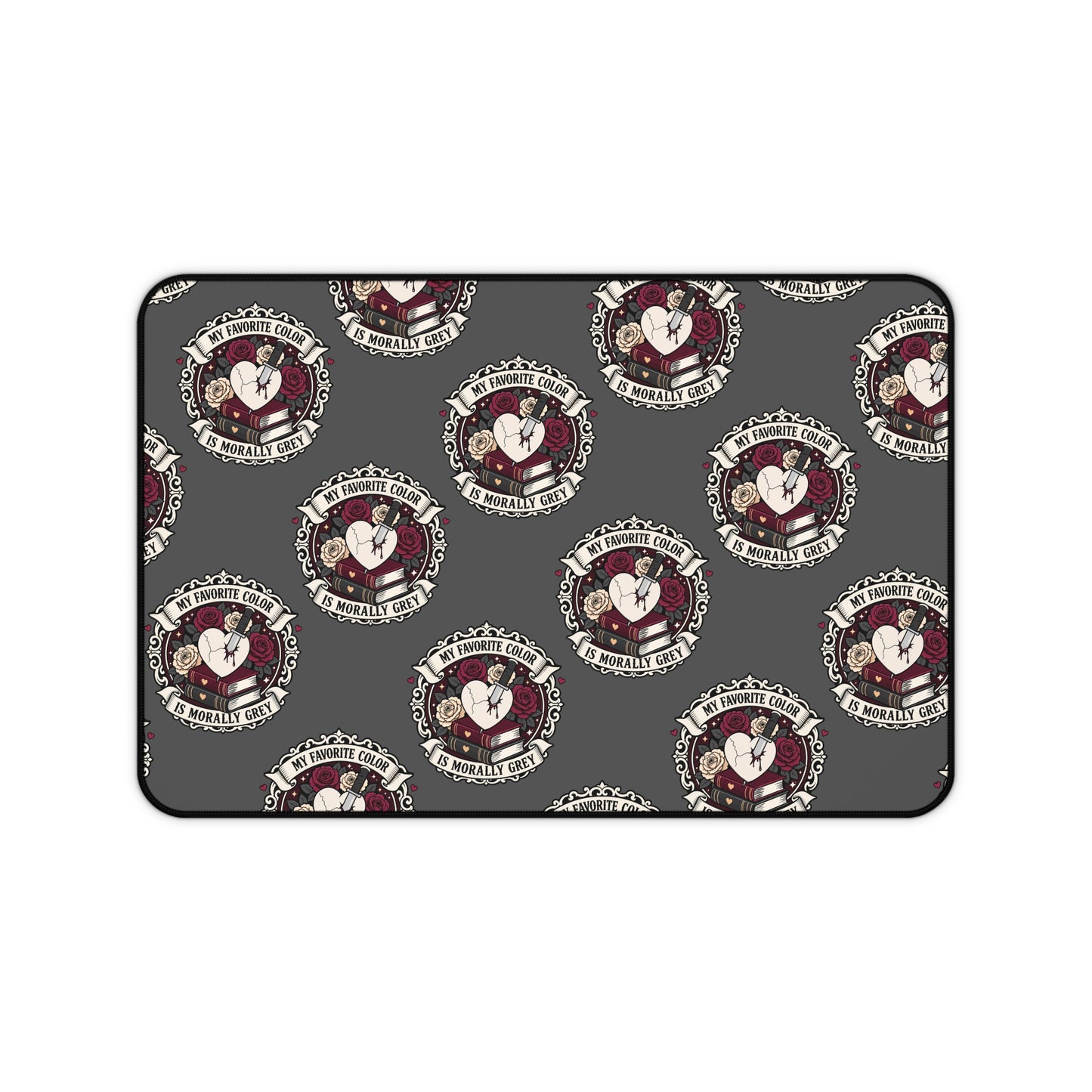 Morally Grey desk Mat