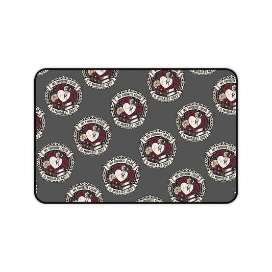 Morally Grey desk Mat