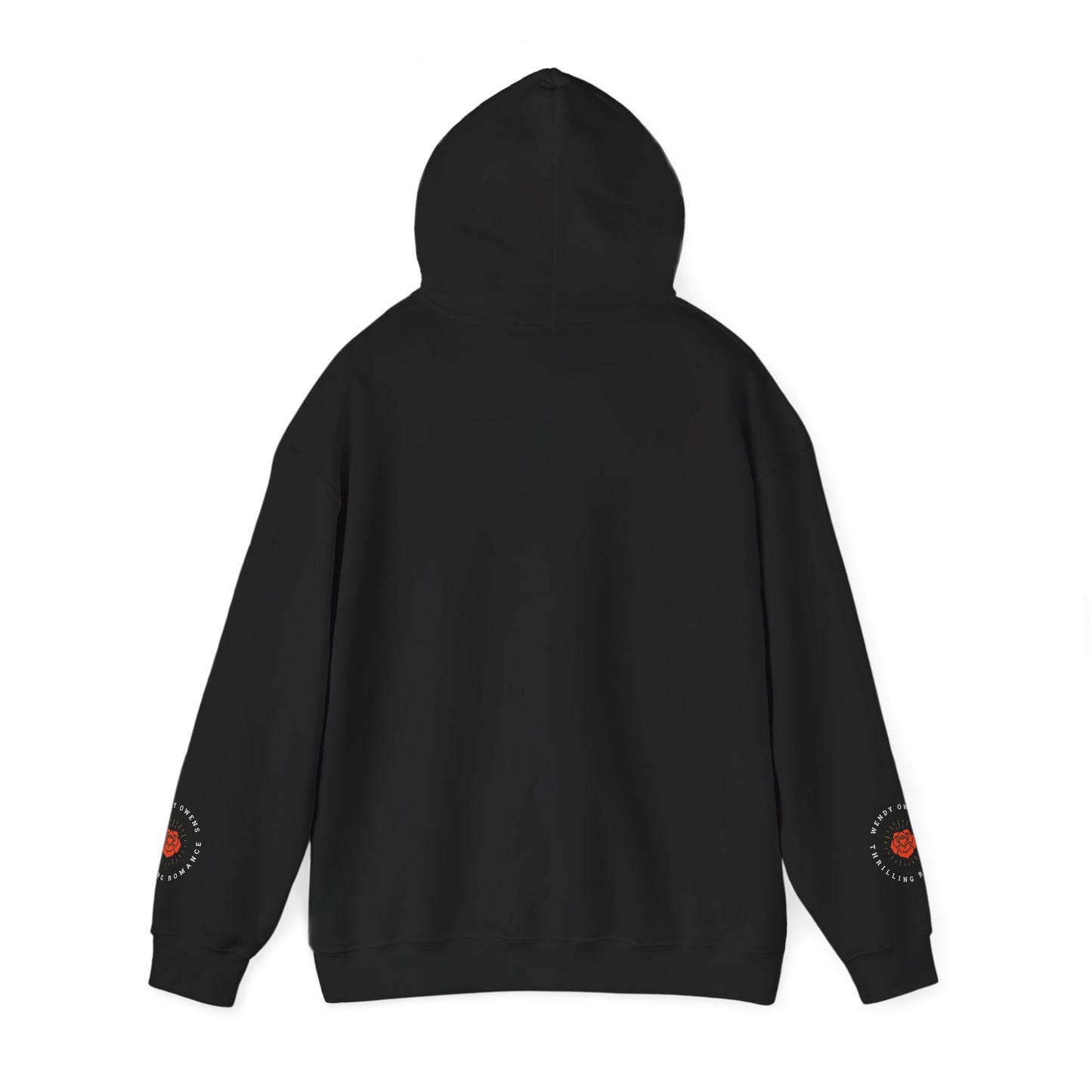 Wendy Owens Books Rose Emblem Hoodie — "Thrilling Romance" Graphic Pullover