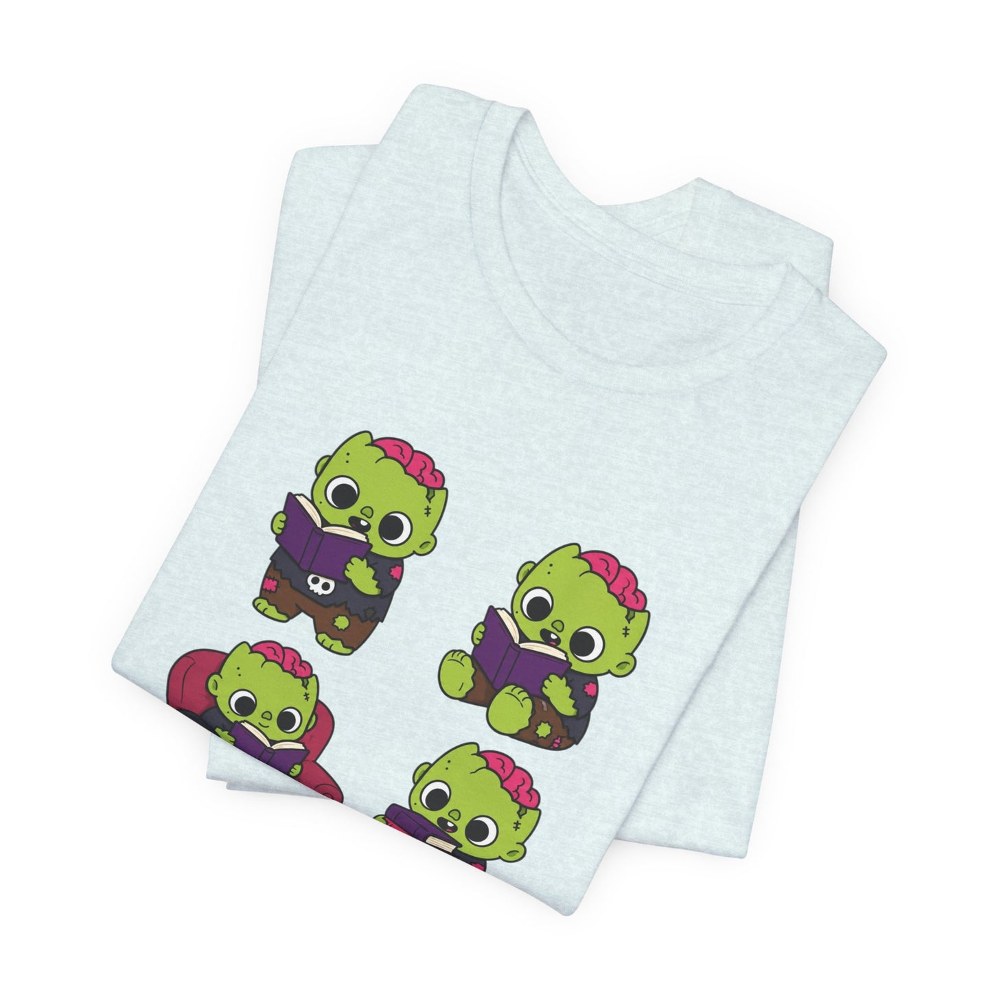 Cute Reading Zombie Tee — Cartoon Zombie Reading Books for book lovers