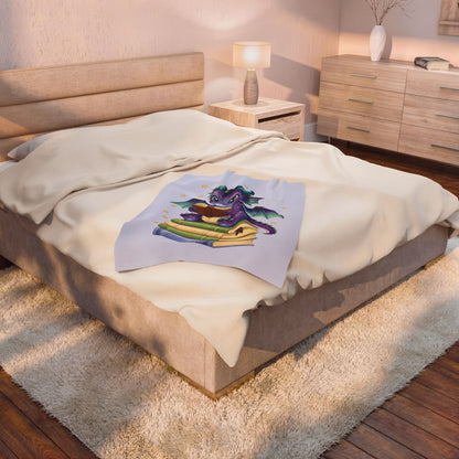 Plush Blanket of Book Dragon Baddie