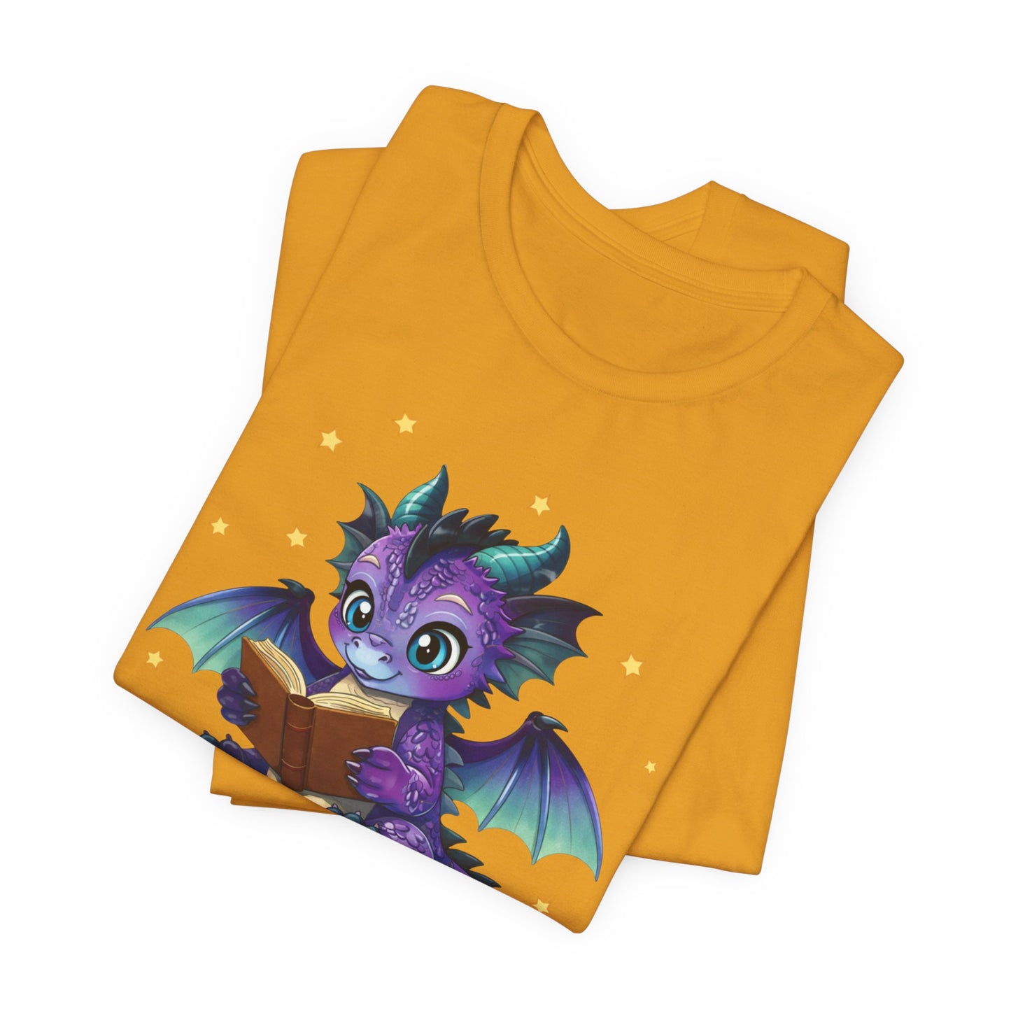 Baddie Book Dragon Sitting on Books Graphic Tee